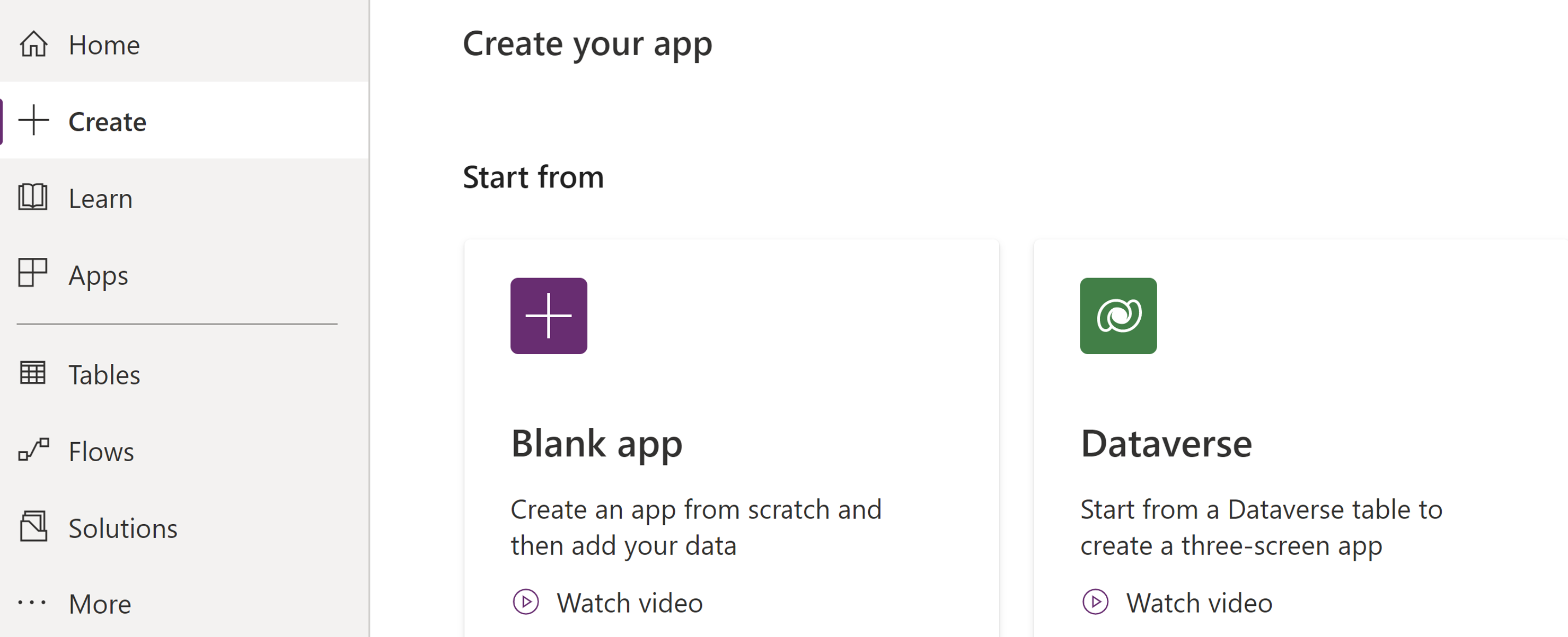 Screenshot dell'aggiunta di un'app Dataverse.