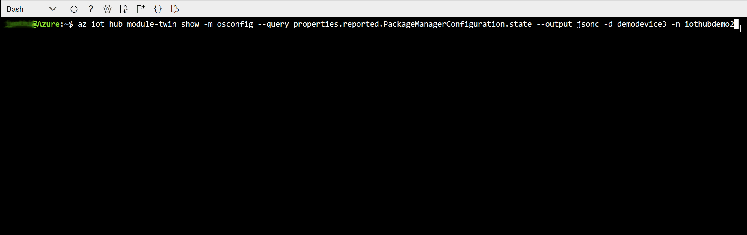 Acquisizione dello schermo che mostra come verificare un singolo uso di bash
