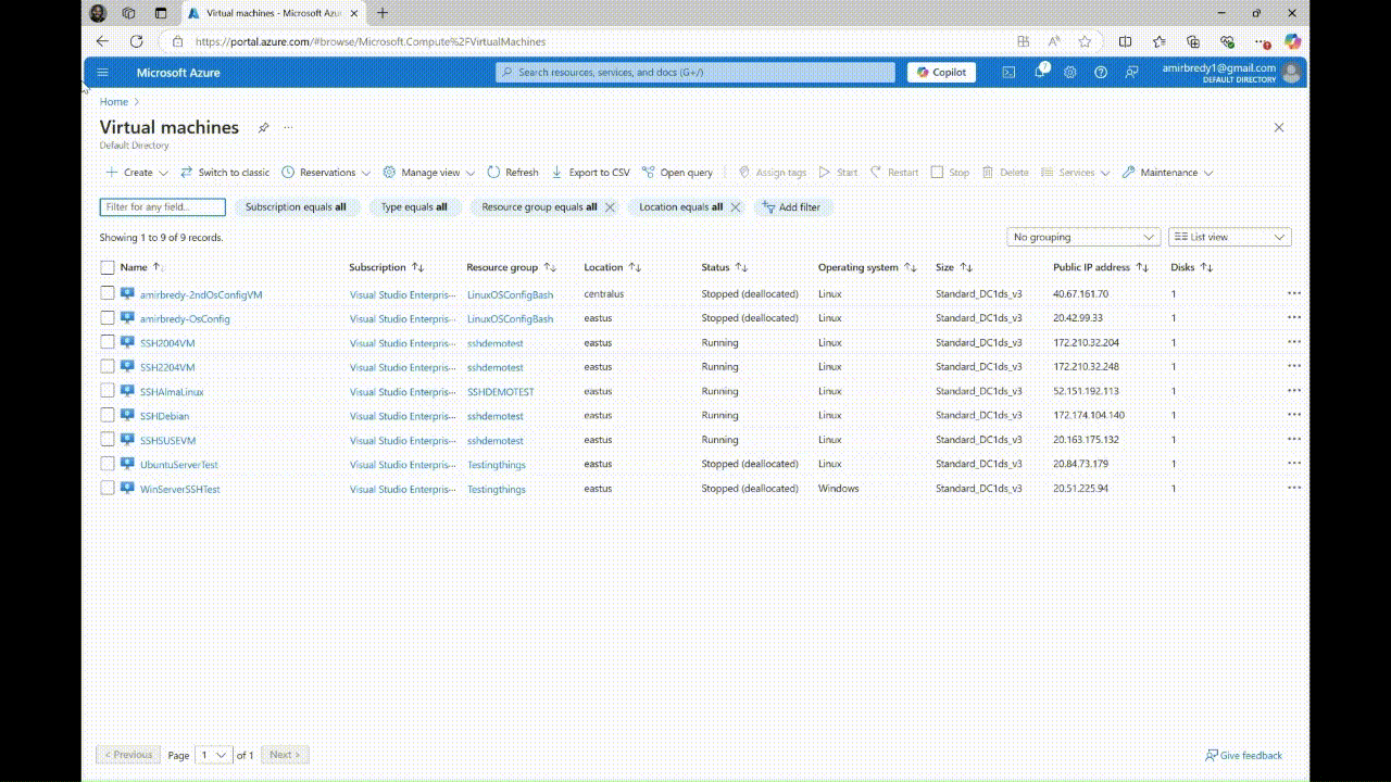 GIF che mostra come impostare Audit SSH Policy