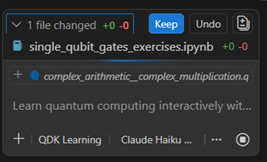 Schermata di Visual Studio Code che mostra la finestra di conferma quando Copilot vuole creare per te un nuovo file di training.