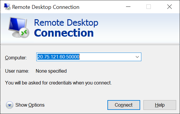 Connessione Desktop remoto