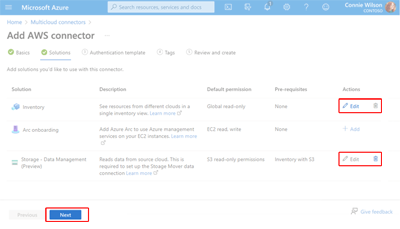 Una schermata che mostra la presenza dei collegamenti di modifica nella colonna Azioni dell'elenco delle Soluzioni.