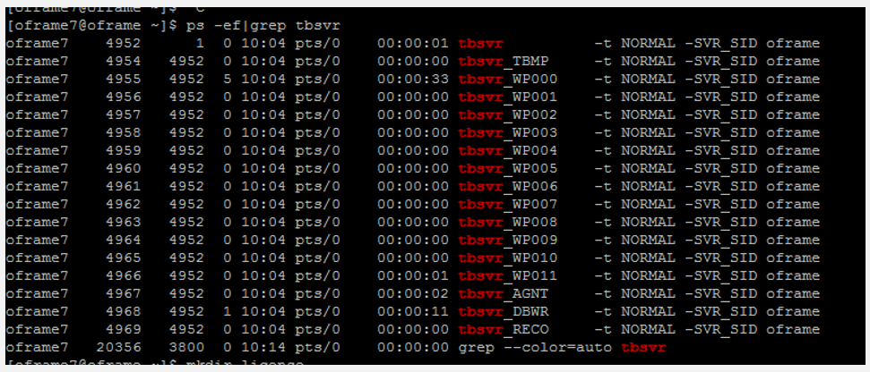 Output Tibero