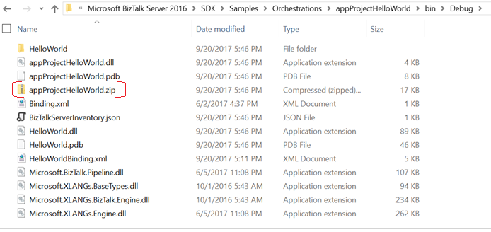 Compilare il file zip nel progetto di BizTalk Server