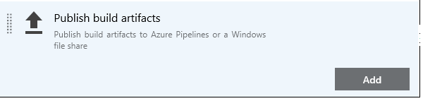 Aggiungere un'attività di artefatti di compilazione di Visual Studio al progetto di BizTalk Server.