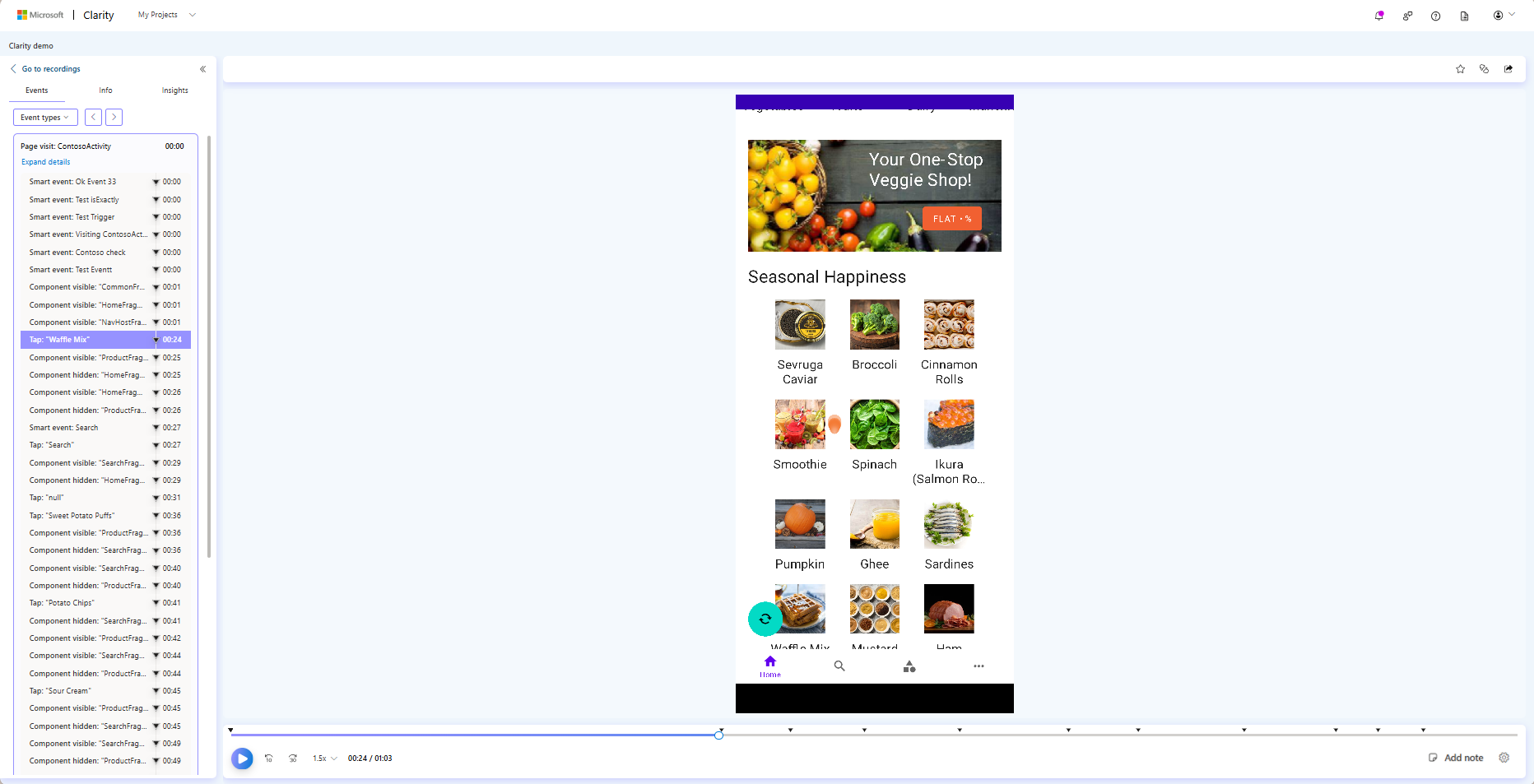 Recordings in new tab with no taps maps.