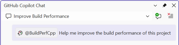 Screenshot della finestra di chat di Copilot.