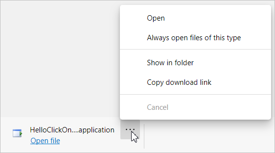 Prompt per il download del file