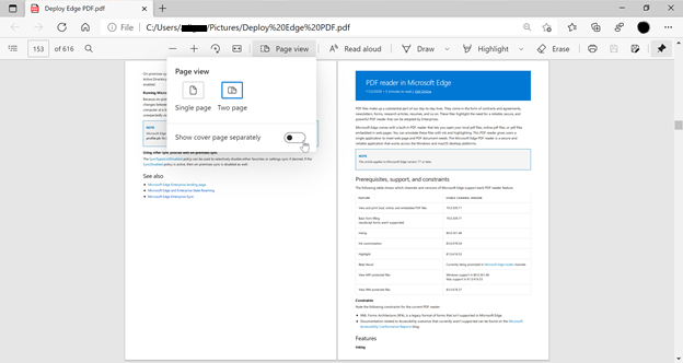 Lettore PDF con due visualizzazioni di pagina del documento.