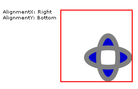 A TileBrush with bottom-right alignment