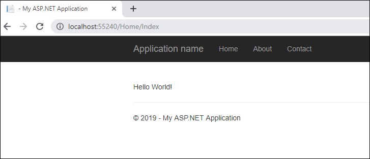 Eseguire l'app nel browser.