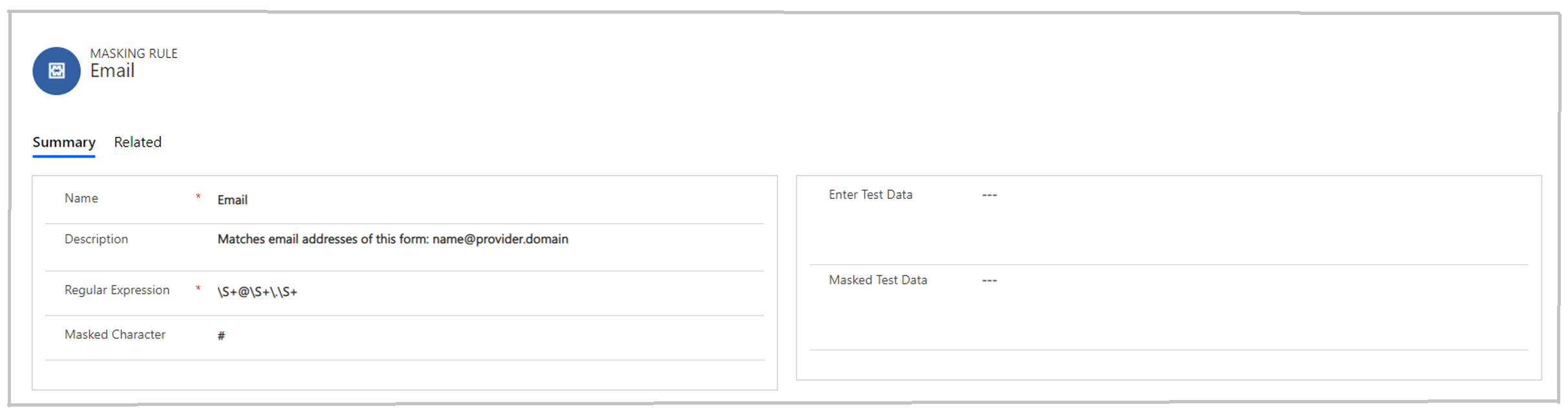 Inviare tramite email regole di maschera.