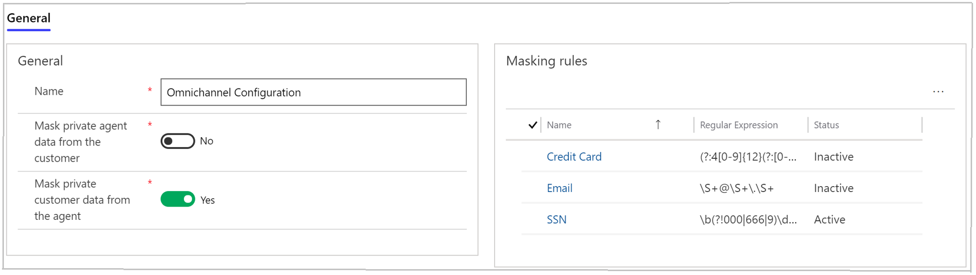 Regole di maschera dati.