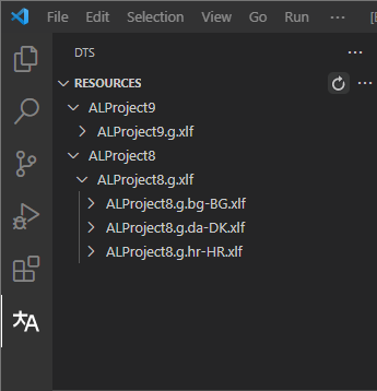 Resource file explorer.