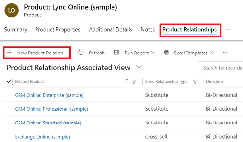 Definire i prodotti correlati per aumentare le vendite (Dynamics 365 Sales)  | Microsoft Learn