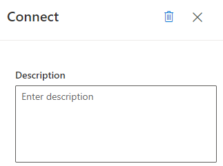 Screenshot dell'attività Connetti selezionata.