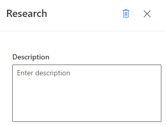 Screenshot dell'attività di ricerca selezionata.