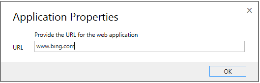 Application properties for Bing.