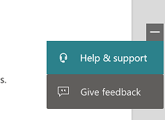 A screenshot of the CSS support widget.