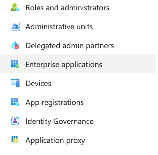 Microsoft Entra ID Riquadro Gestisci selezione, Applicazioni aziendali selezionate