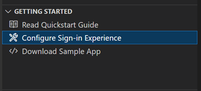 Screenshot dell'opzione di menu a sinistra per avviare la guida passo passo.