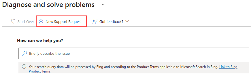 Screenshot della pagina Diagnostica e risoluzione dei problemi con il menu di spostamento evidenziato.