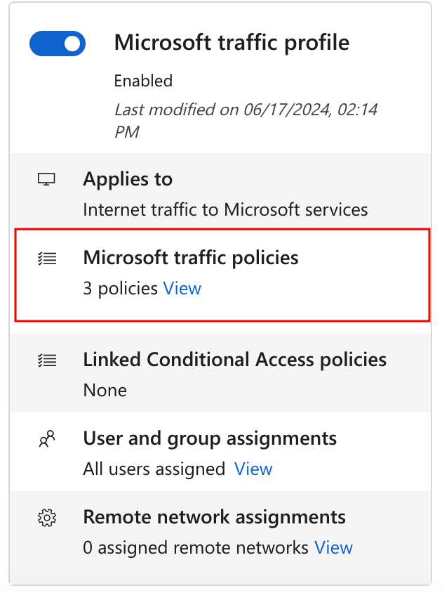 Screenshot del profilo di Microsoft Access con il collegamento Visualizza applicazioni evidenziato.