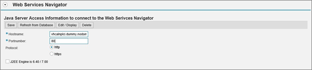 Screenshot dell'host e della porta.