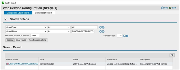 Screenshot dei risultati della ricerca.