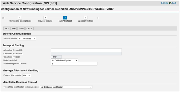 Screenshot della pagina del protocollo SOAP.