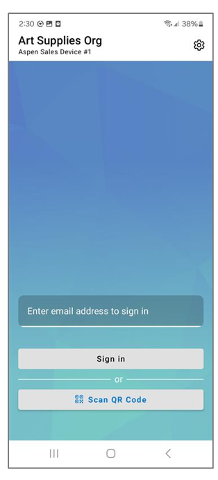 Schermata che mostra la procedura di accesso di una Home Screen gestita.