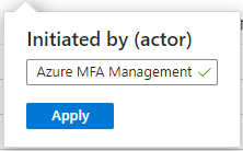 Screenshot dell'opzione di gestione MFA.