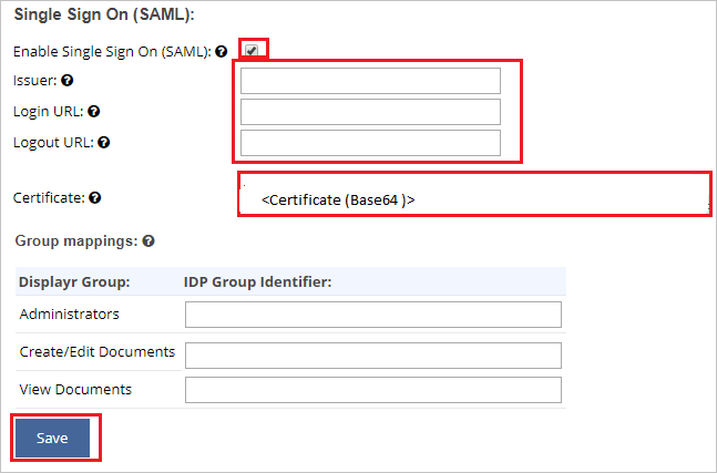 Screenshot che mostra la configurazione.