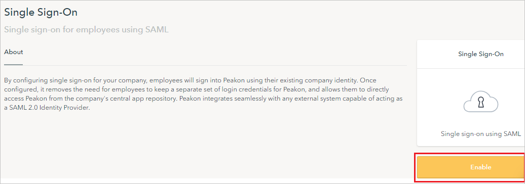 mostra come abilitare Single Sign-On