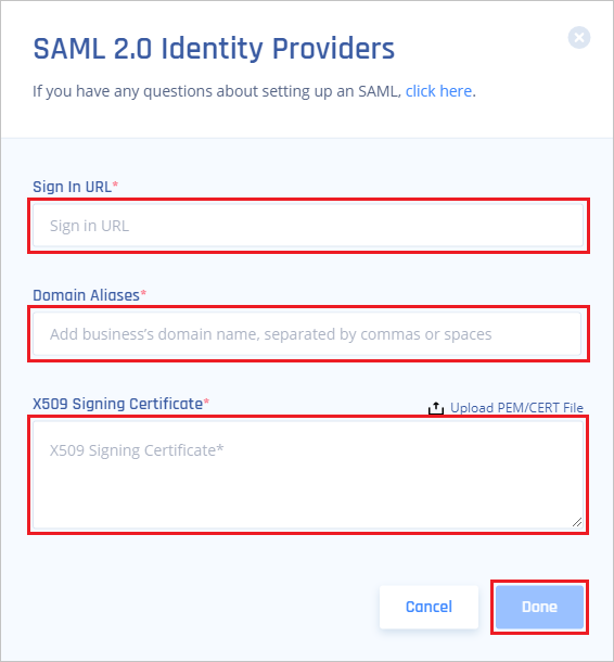 SAML configurazione di Perimeter 81