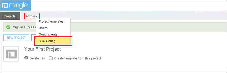 schermata della scheda Admin.