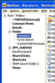 Screenshot dopo l'espansione di Root - Mailbox.