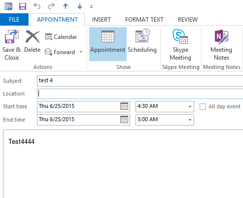 Screenshot di un calendario che è possibile aprire o modificare.