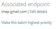 Screenshot della pagina Endpoint associato.