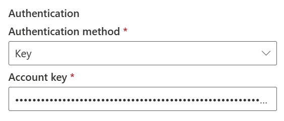 Screenshot che mostra il metodo di autenticazione della chiave di Azure Cosmos DB per NoSQL.