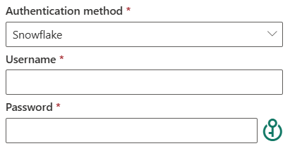 Screenshot che mostra il metodo Snowflake per Snowflake.
