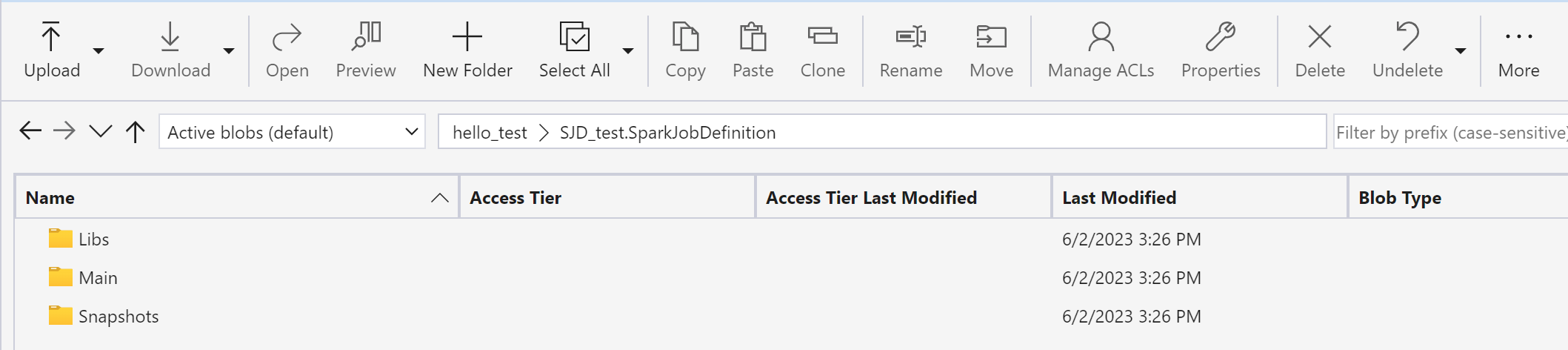 Screenshot che mostra come copiare dalla definizione originale del processo Spark alla nuova definizione del processo Spark.
