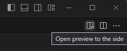 Screenshot of the Open Preview button in the layout file