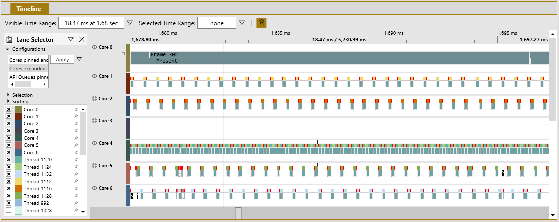 Screenshot of the PIX Timing Capture that's zoomed to a single frame