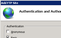 Screenshot della pagina Autenticazione e autorizzazione con Basic selezionata in Autenticazione e Lettura e Scrittura entrambe selezionate nella sezione Autorizzazioni.