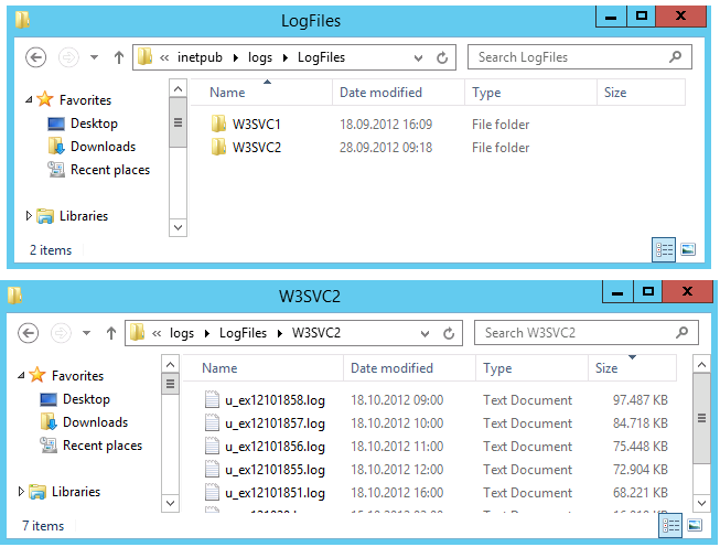 Screenshot di Esplora risorse che mostra i percorsi dei file.