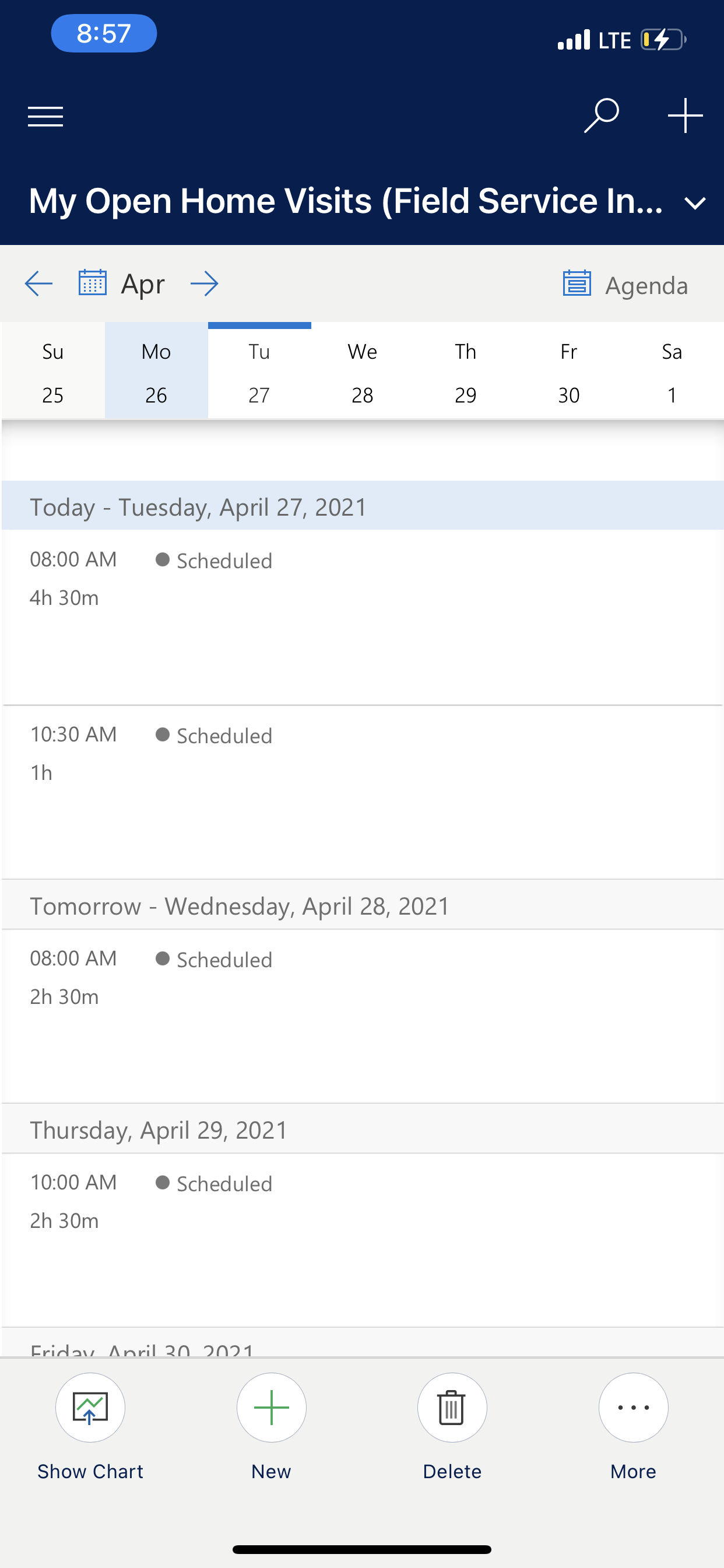 Agenda per la salute domestica.