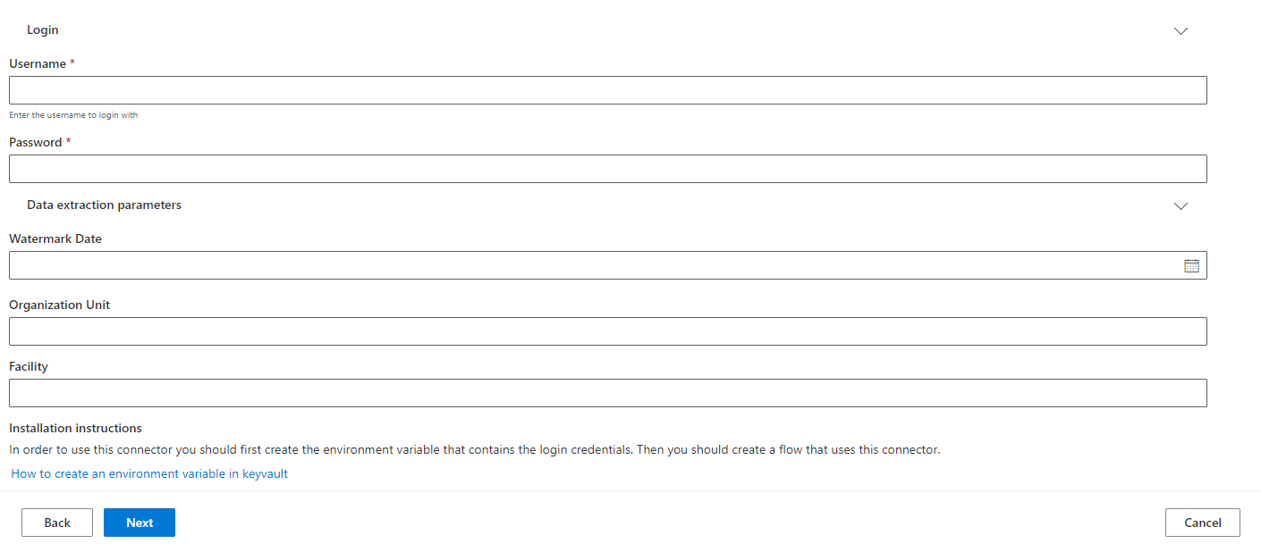 Screenshot che mostra il rendering del codice JSON come schermata di accesso.