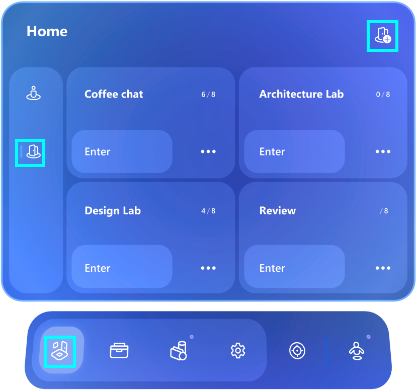 The new space button