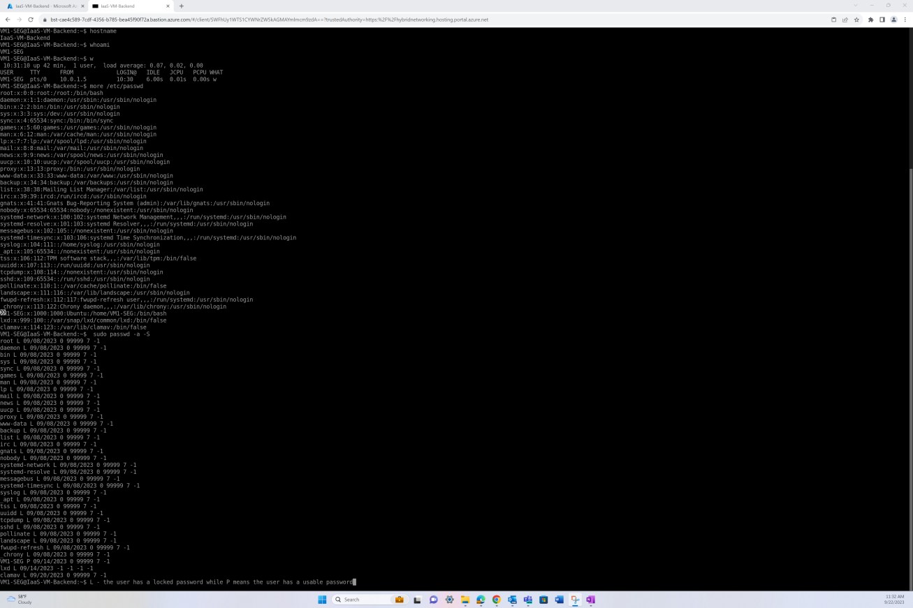 Pagina 1 del report dell'utente net dei comandi di Windows.